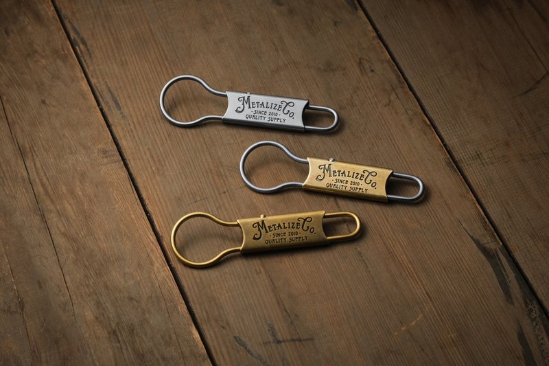 【METALIZE】Good Old Days Vintage Key Ring - ที่ห้อยกุญแจ - ทองแดงทองเหลือง สีใส