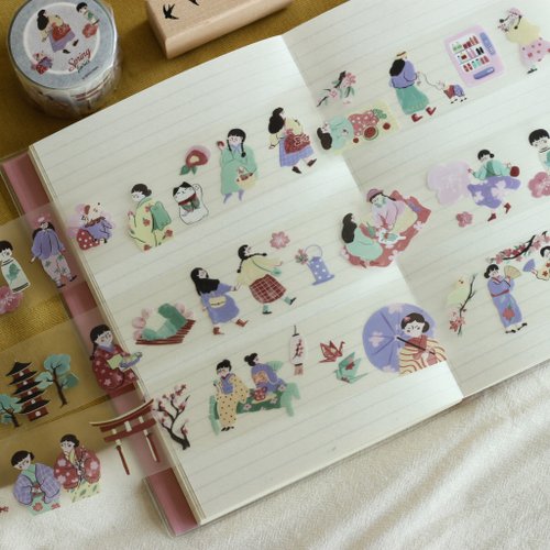 Spring Fairies | PET tape stickers with Kiss-cut