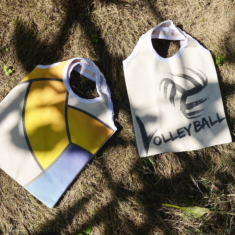 Volleyball Canvas Bag Tote Bag Reusable Shopping Bag - กระเป๋าถือ - ผ้าฝ้าย/ผ้าลินิน 