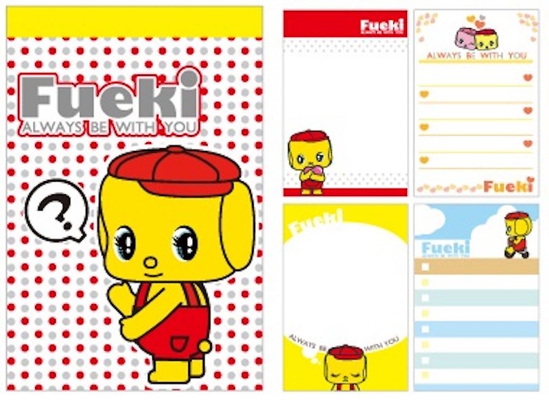 Fueki-kun Mini Memo Pad-C - Sticky Notes & Notepads - Paper Pink