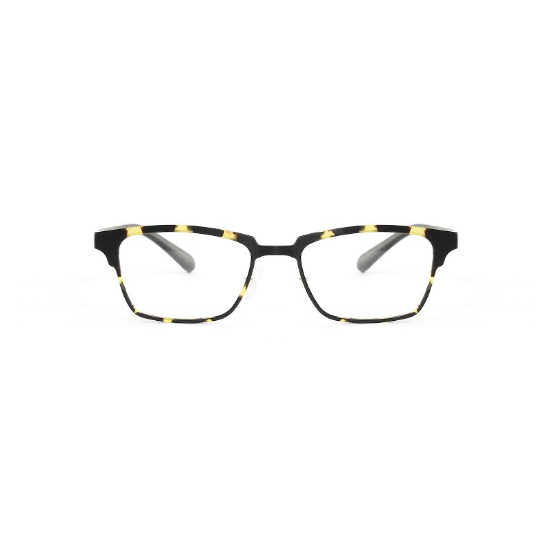 簡約大膽深色玳瑁紋方型框眼鏡 - 眼鏡/眼鏡框 - 其他材質 咖啡色