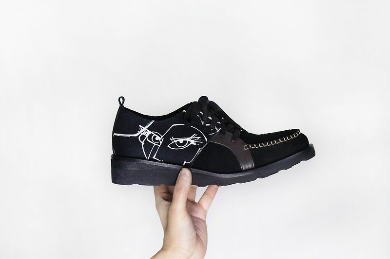 Vibram Sneakers Hunter M1156 Black - รองเท้าลำลองผู้ชาย - หนังแท้ สีดำ
