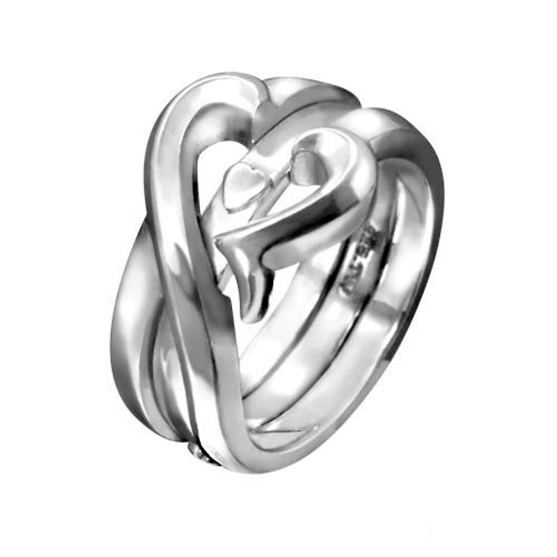 Q-Love-Double Envy Ring - แหวนทั่วไป - โลหะ สีเทา