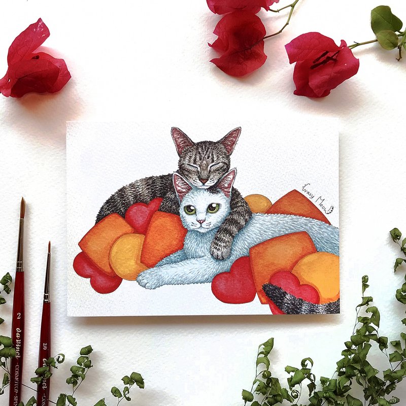 【Cat Maniac】Postcard(89) - Cards & Postcards - Paper Multicolor