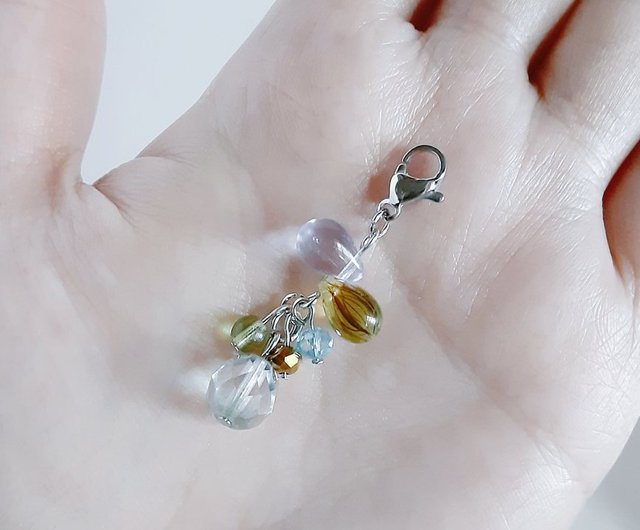 ♪136 ❤️ 雫　しずく　グリーン　チェコビーズ　マスクチェーン　ハンドメイド ♪136 ❤️ 雫しずくグリーンチェコビーズマスクチェーン