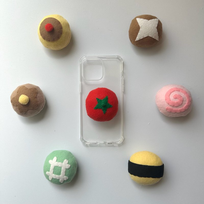 FELT SMARTTOK: tomato/ pudding/ mushroom/ melon/ narutomaki/ pancake/ tamagoyaki - Phone Accessories - Faux Leather Multicolor