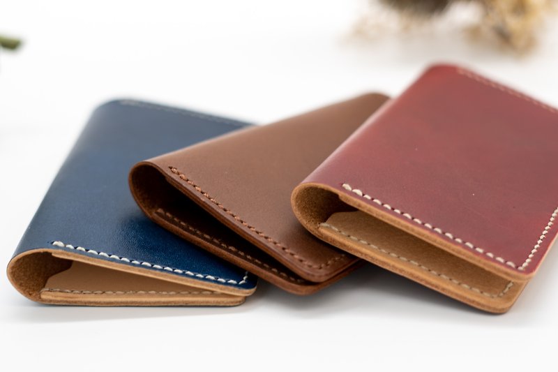 【Not Sad Refurbished】-Business Card Holder Series - Card Holders & Cases - Genuine Leather Red