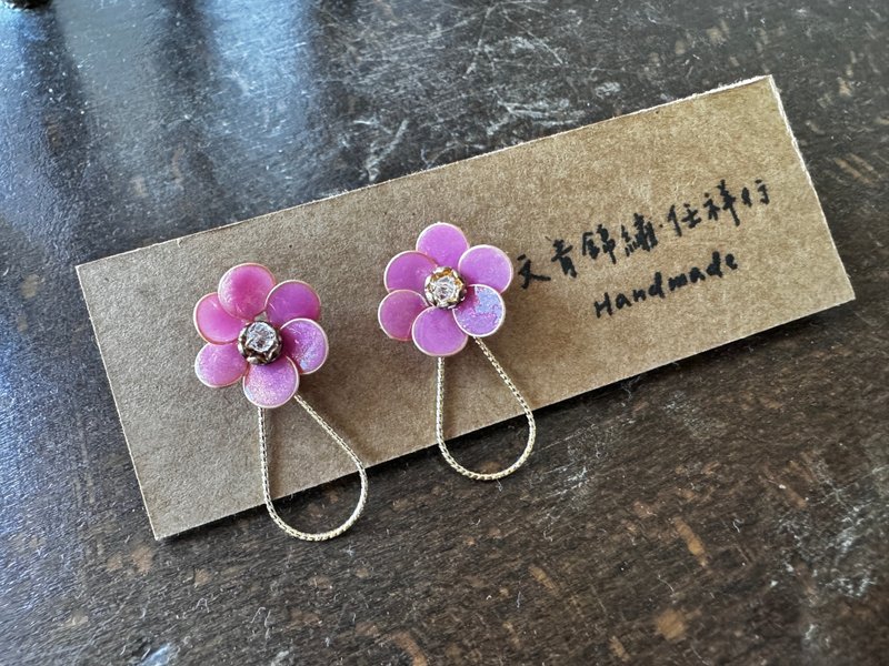 Zhenhua earrings can be customized in other colors - Earrings & Clip-ons - Other Materials Pink