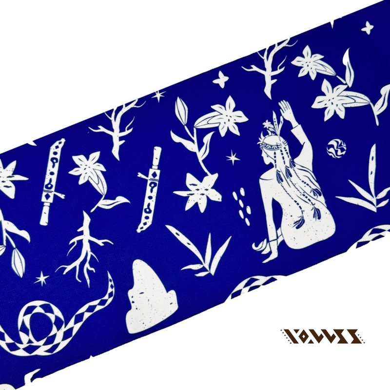【高屏山麓系列】青葉部落-巴冷公主運動毛巾 - 毛巾/浴巾 - 聚酯纖維 藍色