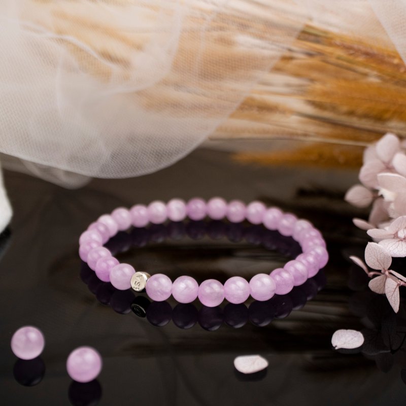 Premium Cat Eye Kunzite | Natural Energy Bracelet | 5.5-6.5mm - Bracelets - Crystal Purple