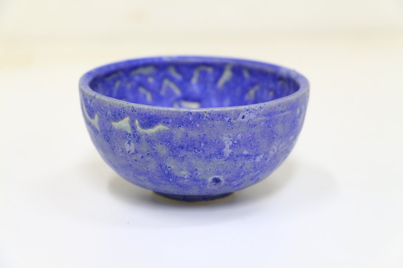 隨性紫藍/藍/綠藍杯-純手工--手作--拉坯--上釉--陶土 - 茶壺/茶杯/茶具 - 陶 藍色