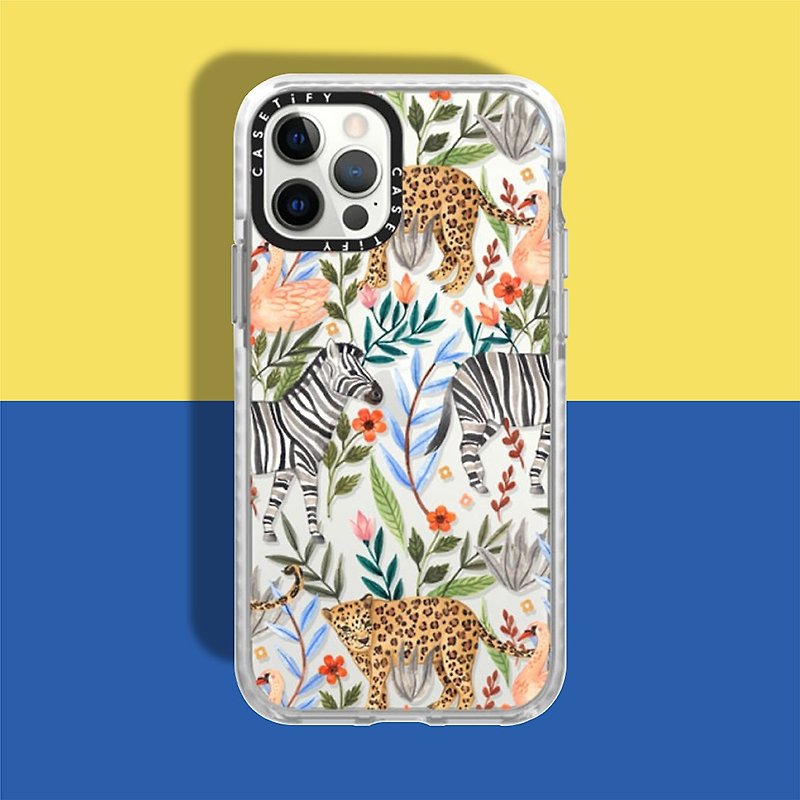 Casetify iPhone 12 ProMax耐衝撃性保護ケース-カラフルなジャングル - スマホケース - ポリエステル 多色
