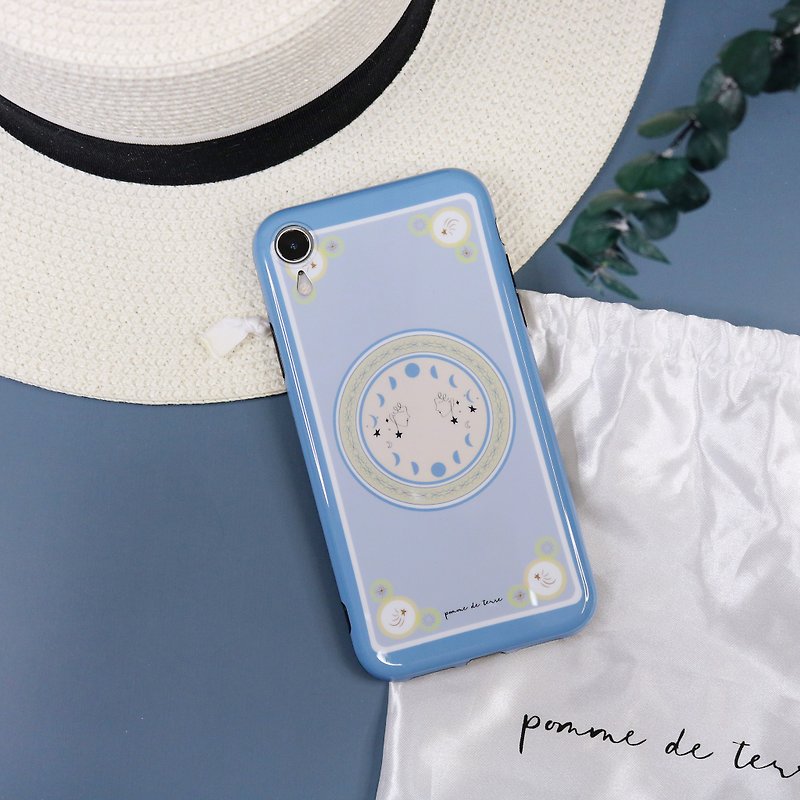 Blue Moon phone case - เคส/ซองมือถือ - ยาง สีน้ำเงิน