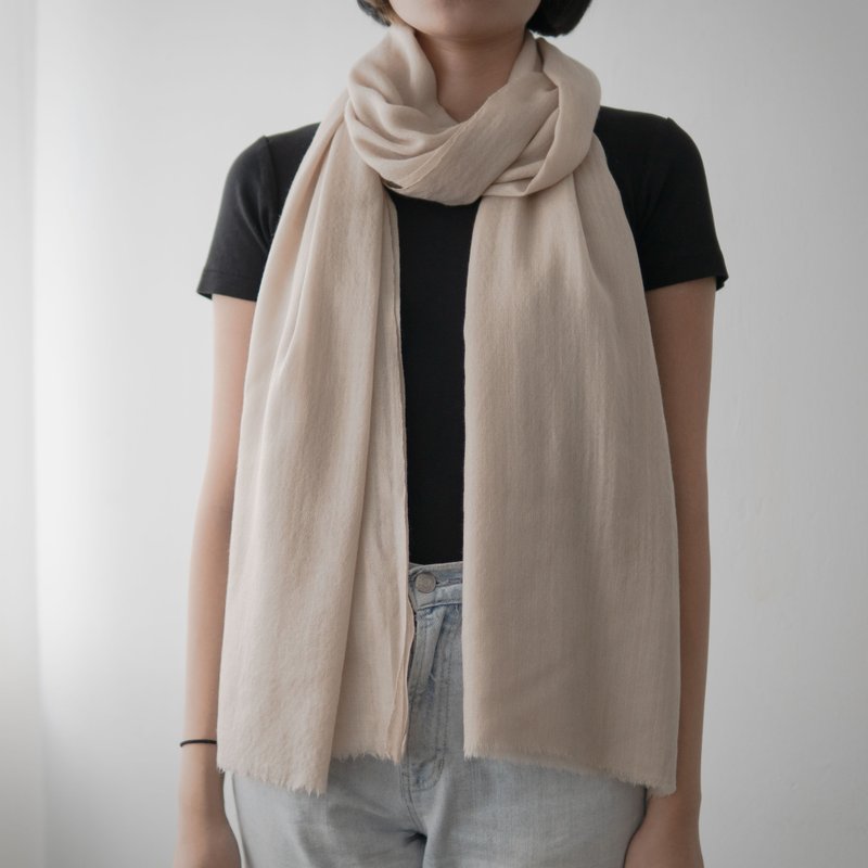 [Warm props] Cashmere Wool Scarf - Apricot - Knit Scarves & Wraps - Wool Multicolor