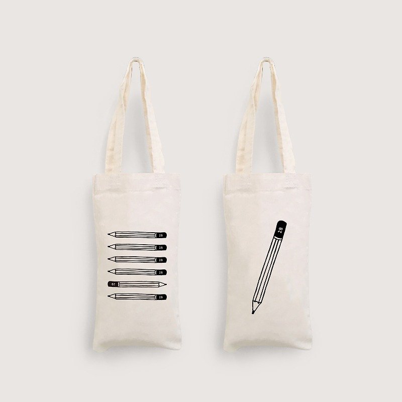 Bottle bag - 2B Pencil - ถุงใส่กระติกนำ้ - ผ้าฝ้าย/ผ้าลินิน 