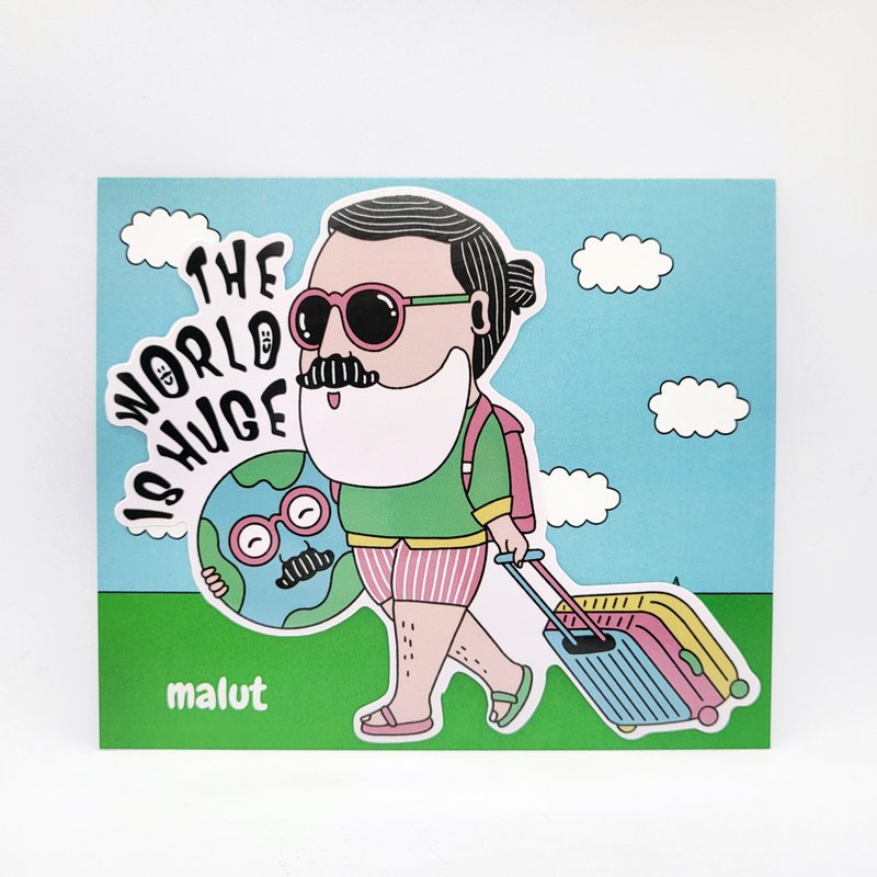 世界很大 | 行李貼紙 | malut - 貼紙 - 紙 