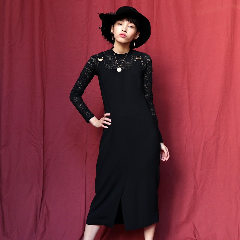 Pumpkin Vintage. Ancient black sling dress - One Piece Dresses - Other Metals Black