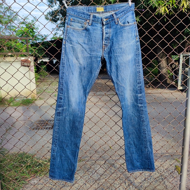 Vintage Carter's Watch the wear Selvage Denim Slim Jeans. Made In USA - 男長褲/休閒褲 - 棉．麻 藍色