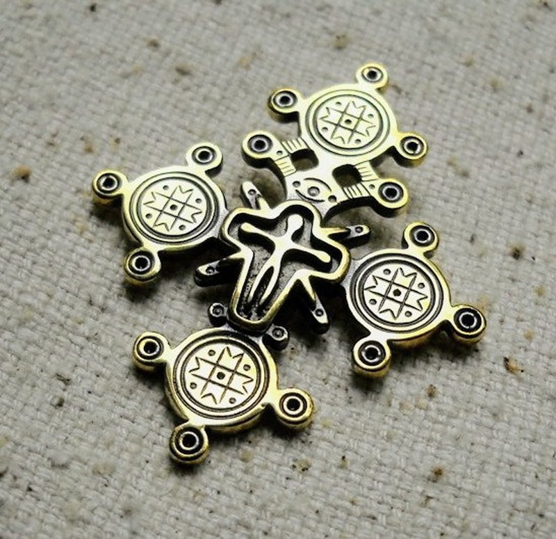 Ukraine brass cross necklace pendant,handmade ukrainian jewelry