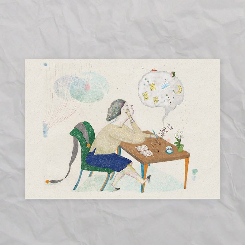 Artist postcards -Planning- YiVon Cheng Illustration - การ์ด/โปสการ์ด - กระดาษ สีกากี