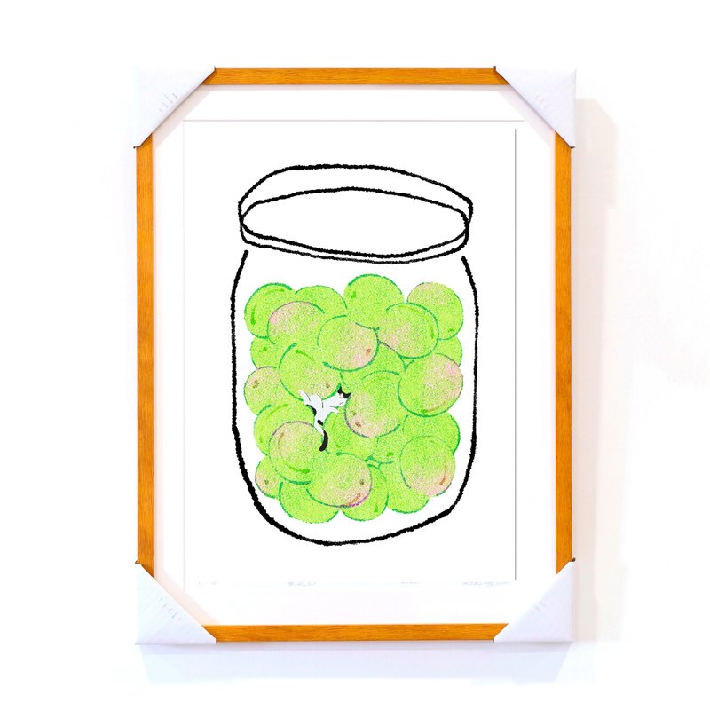數位微噴版畫 | 梅事 - 海報/掛畫/掛布 - 紙 綠色