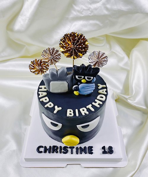 GJ.cake 酷企鵝 三麗鷗 生日蛋糕 造型 翻糖 卡通 手繪 婚禮小物 6吋 面交