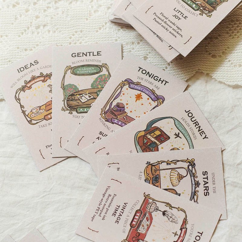 文具小集 燙金文具靈籤6入1組 - 卡片/明信片 - 紙 卡其色