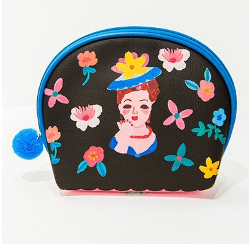 Bentoy x Anna West-Blow Kiss-Cosmetic Bag/Storage Bag/Universal Bag - กระเป๋าเครื่องสำอาง - หนังแท้ 