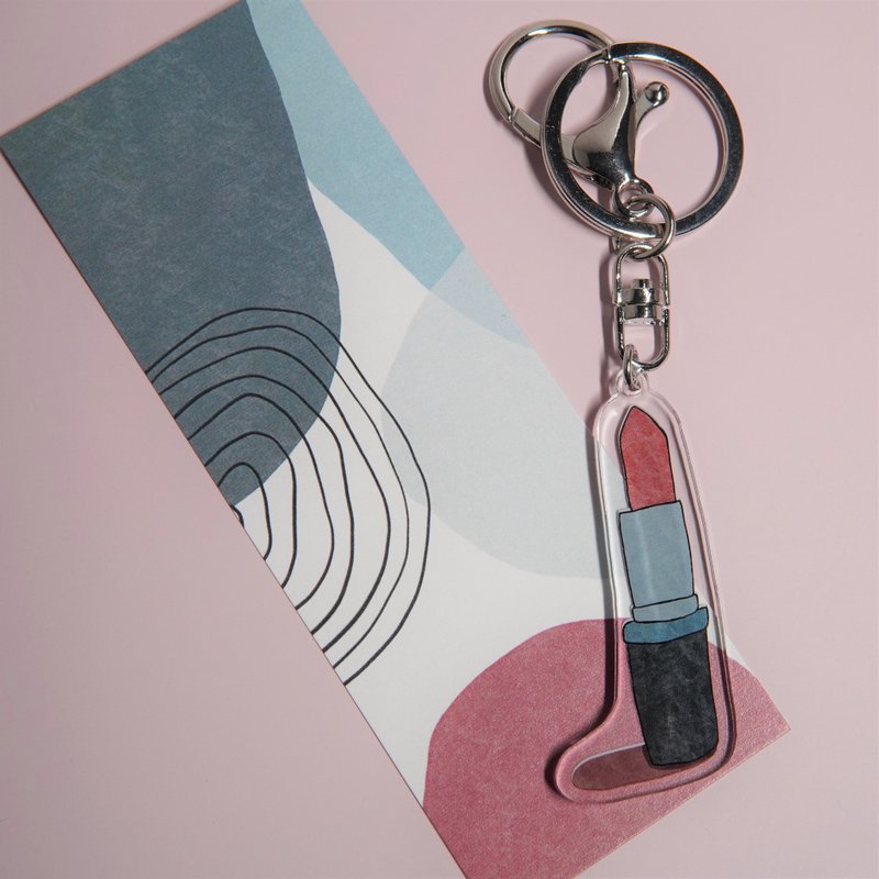 Lipstick- Acrylic Keyring Charm - ที่ห้อยกุญแจ - อะคริลิค 