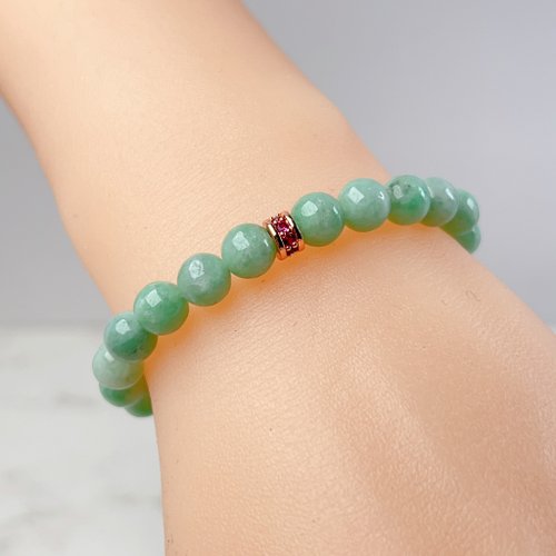 瓔珞珠寶盒 E.L.Jewelry Box 果陽綠翡翠手珠手鍊 | 天然緬甸玉A貨翡翠 | 送禮