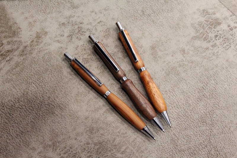 Log handmade wooden pen automatic pencil wooden wooden customization - ดินสอ - ไม้ สีนำ้ตาล