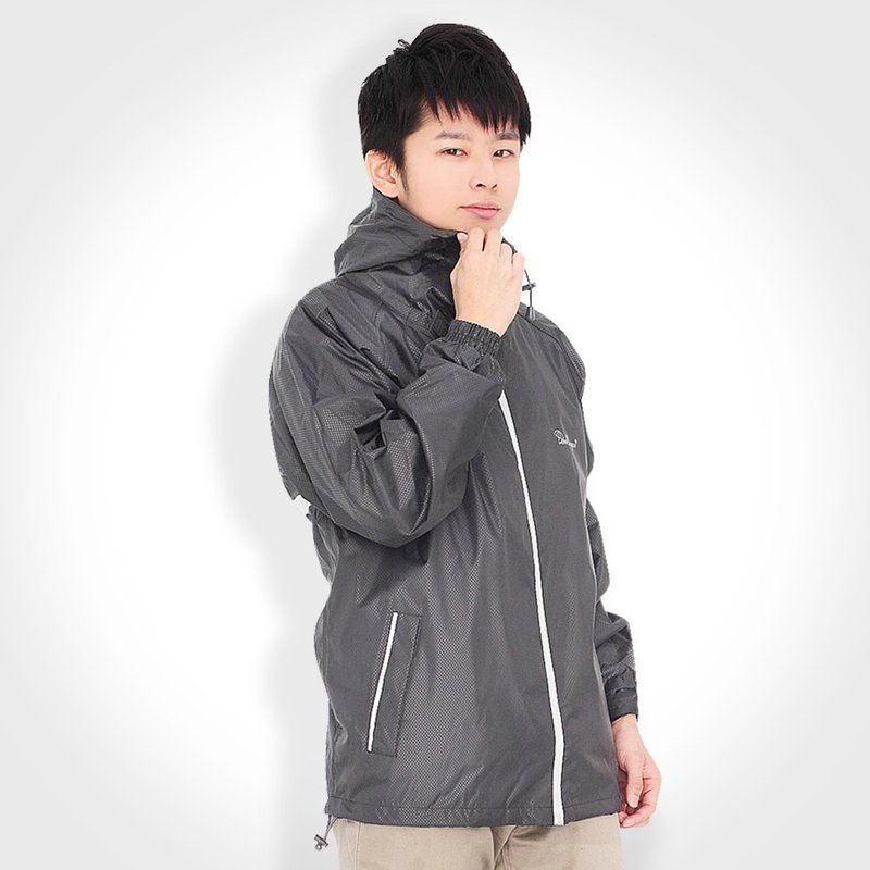 雙龍新款蜜絲絨防寒防雨風衣_時尚日系立體剪裁外套-鐵灰色 - 女大衣/外套 - 防水材質 灰色