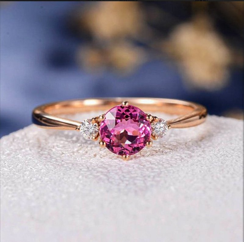Ruby Ring, Wedding And Engagement Ring, Gold Ruby Ring, Handmade rings,Girl Ring - 戒指 - 貴金屬 多色