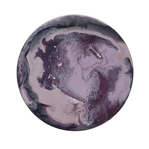 agape 【Purple nightshade・深紫葵・月球體・手工掛牆裝飾】30cm