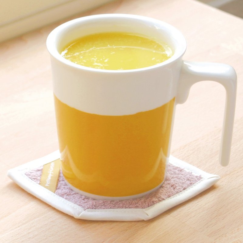 親親馬克杯-甜橙子+杯墊 禮盒【辦公必備】台灣精品/可加購蓋 - 咖啡杯 - 瓷 橘色