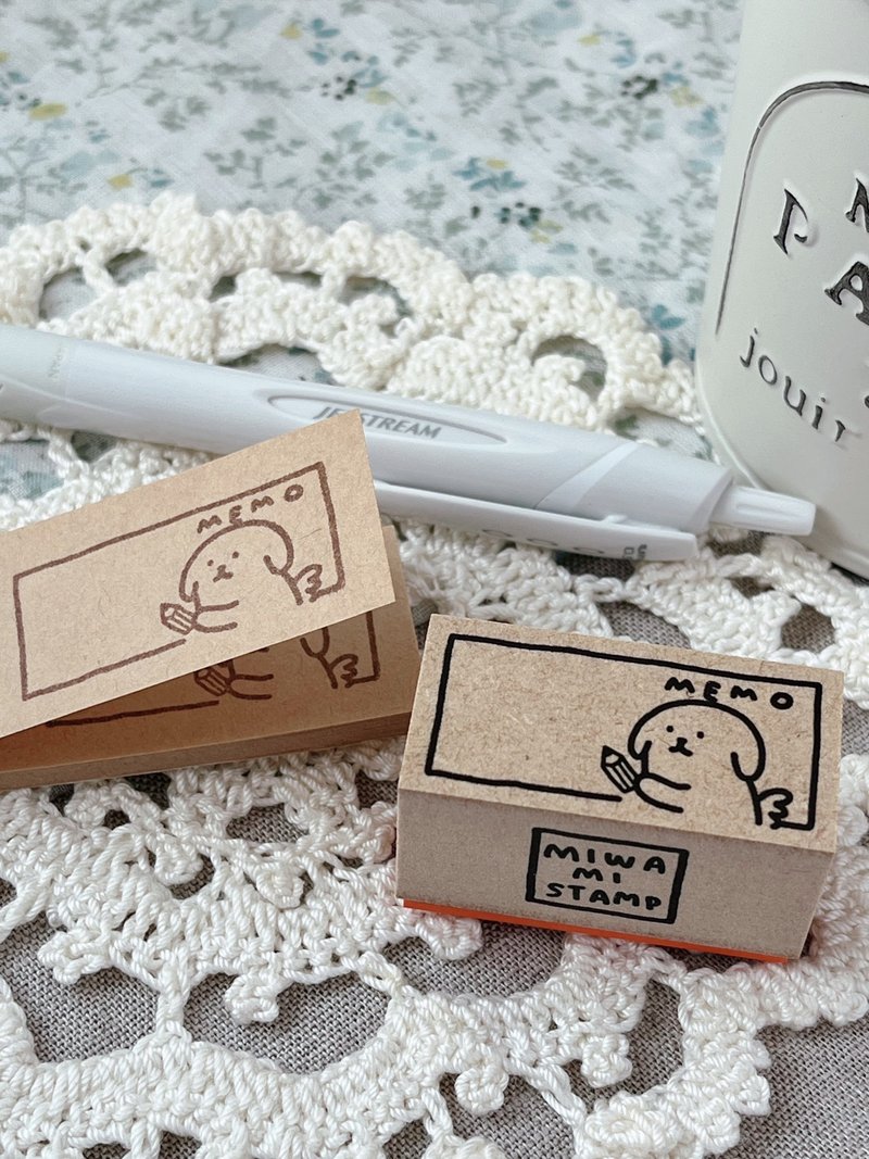 ラバースタンプ　犬メモ - 印鑑・スタンプ - ゴム 