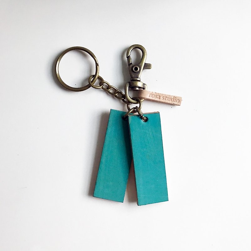 皮革鑰匙圈│里昂藍SAC01002 - 鑰匙圈/鑰匙包 - 真皮 藍色