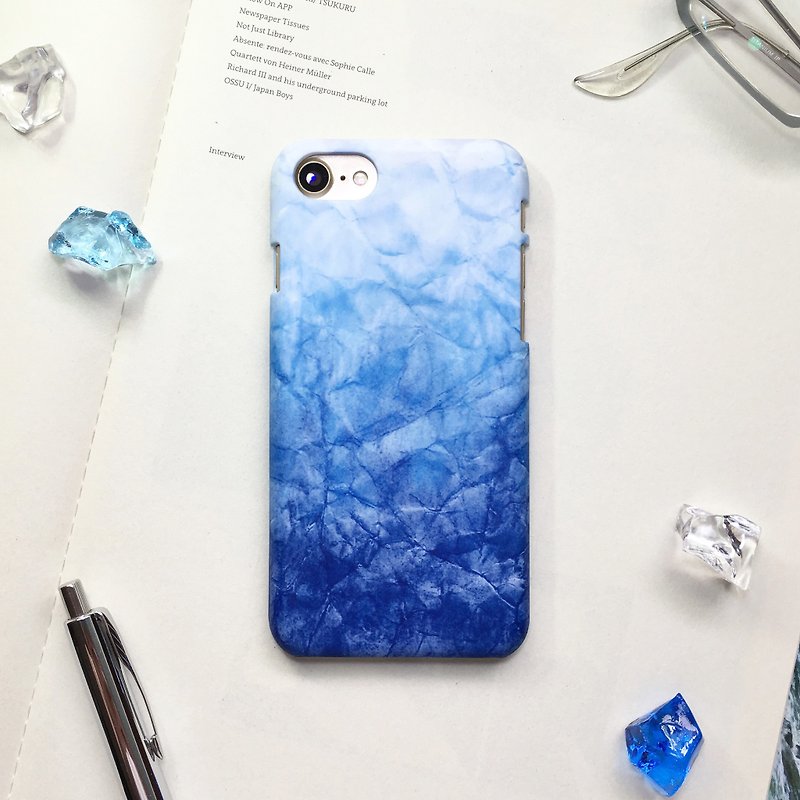 冰痕-手機殼 硬殼 iphone samsung sony htc zenfone oppo LG - 手機殼/手機套 - 塑膠 藍色