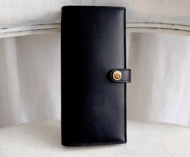 新品 VERSACE ゴールド メドゥーサ サークル ロゴ ブラック