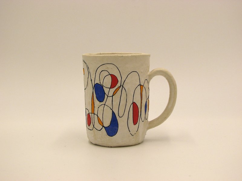 Kurukuru Colorful Mug - แก้วมัค/แก้วกาแฟ - ดินเผา ขาว