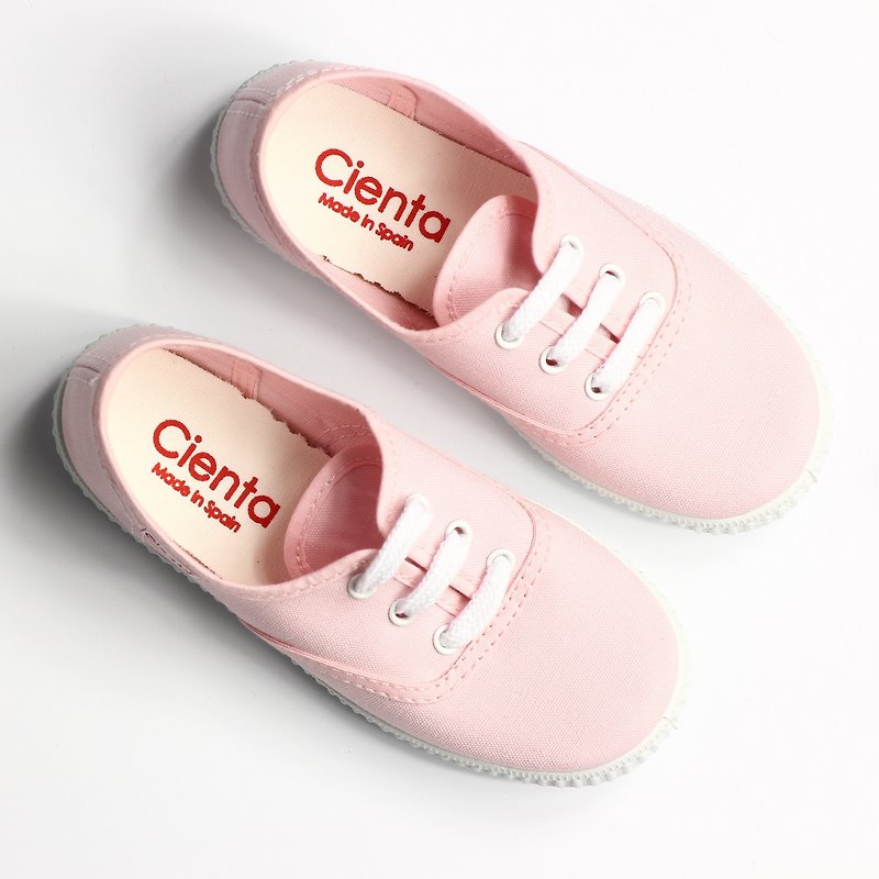 Spanish nationals canvas shoes CIENTA 52000 03 pink big children, shoes size - รองเท้าลำลองผู้หญิง - ผ้าฝ้าย/ผ้าลินิน สึชมพู