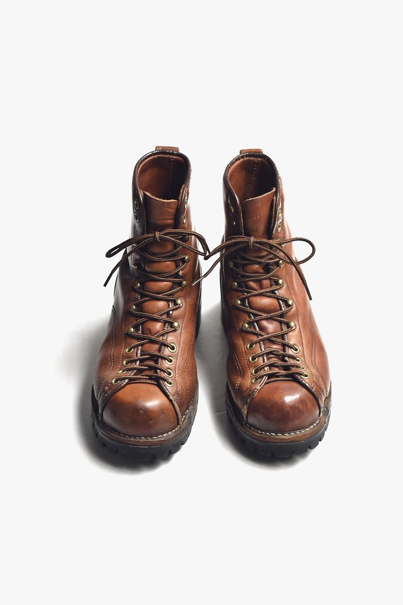 70s US-made Apex Boots | Danner Lace-to-toe Boots US 6E EUR 3839 - รองเท้าลำลองผู้หญิง - หนังแท้ สีนำ้ตาล