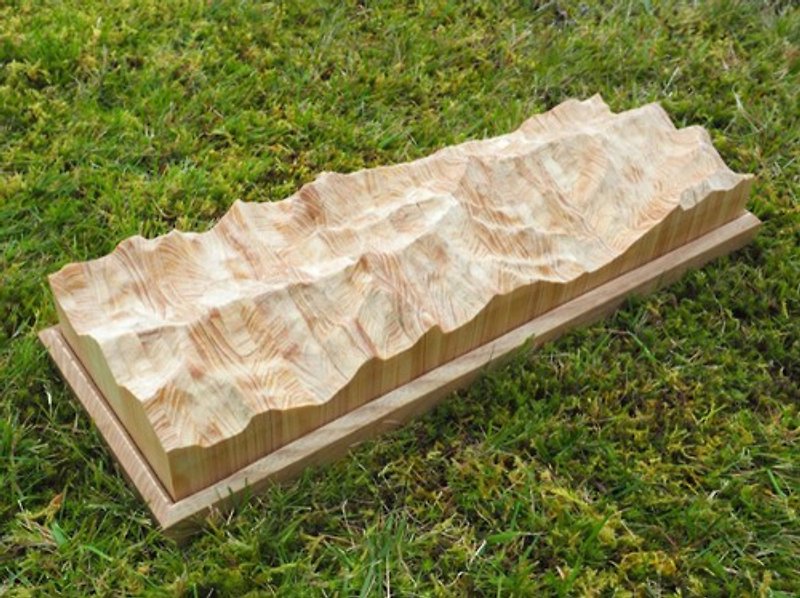 Mountain landscape Mt. Jonen - Items for Display - Wood Brown