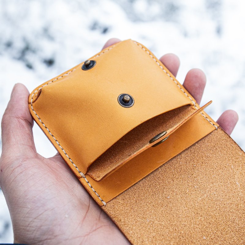 [Customized Gift] [Small Square Bag/Coin Card Holder] Mister Handmade Material Bag - Leather Goods - Genuine Leather Multicolor