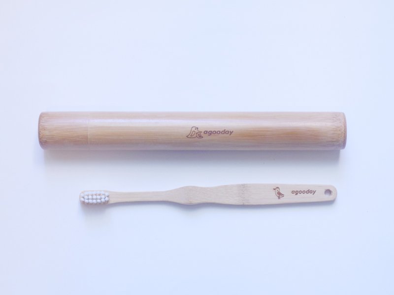 【agooday 好日子】 環保竹牙刷旅行組(再生尼龍)1入 - 其他 - 竹 咖啡色