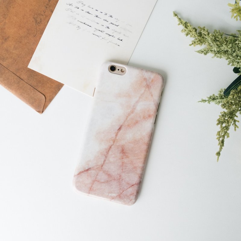 香港品牌 Sell Good 原創仿大理石質感 亮面硬殼 iPhone 手機殼 - 淡紅 - 手機殼/手機套 - 其他材質 粉紅色