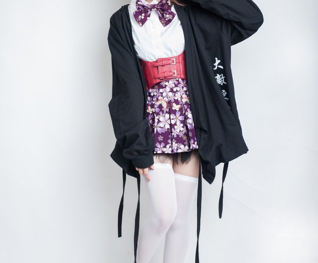 Lolita anime harajuku butterfly sakura senkoku basara pleated mini  skirt【JJ0025】 - Shop jillpunk Skirts - Pinkoi