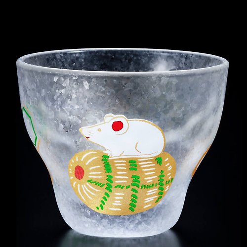 MSA玻璃雕刻 90cc【鼠】12生肖 日本ADERIA清酒杯 12生肖杯 招福杯客製