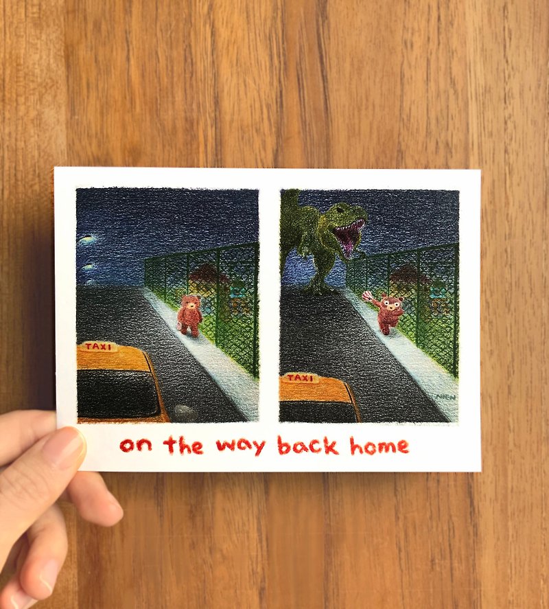 On the way back home - postcard - การ์ด/โปสการ์ด - กระดาษ ขาว