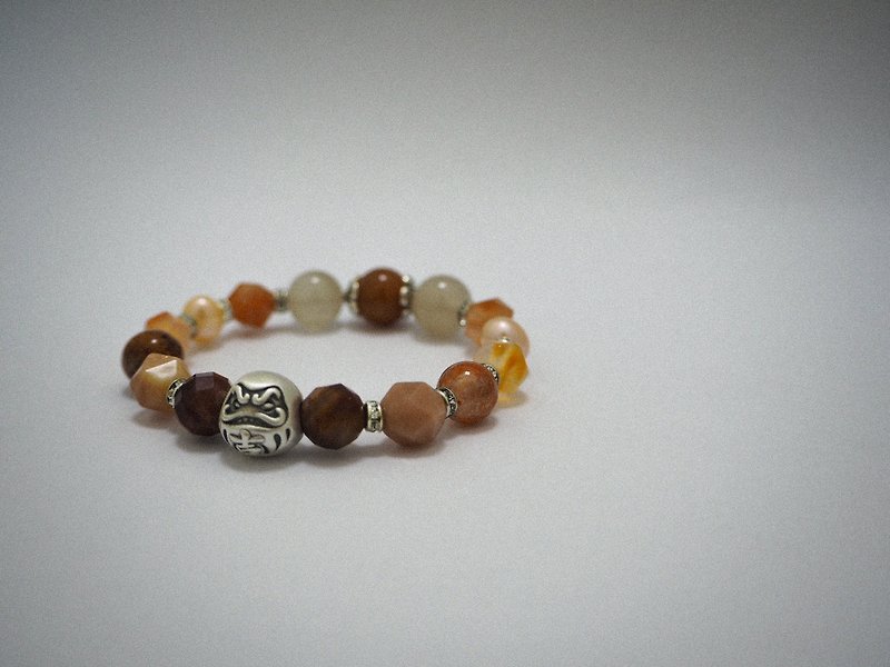 Bodhidharma crystal bracelet - Bracelets - Crystal Brown